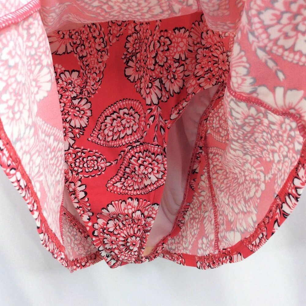 UPSTREAM One Piece Swimdress Womens Size 8 Floral Built in Bra Pink Swimsuit - Picture 5 of 10